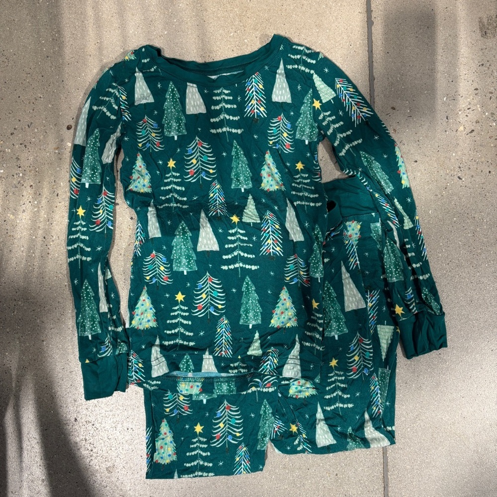 Little Sleepies Green Tree Pajama Set